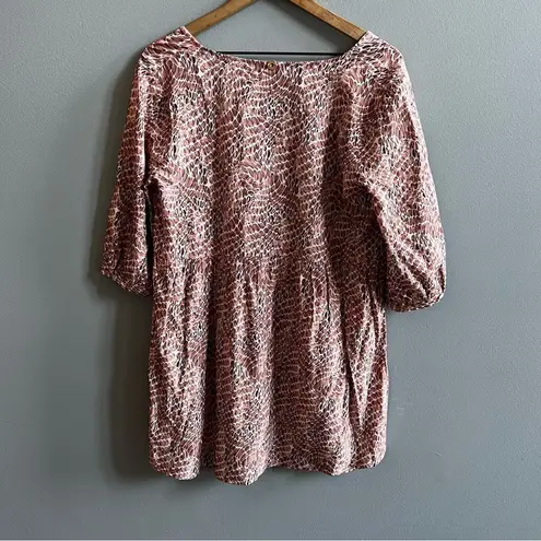 ONDADEMAR AGUSTINA Dress Tunic in Multi Wonder Viper Size Small Mini Dress Red