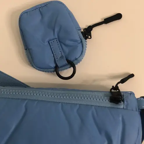 Anthropologie  Nylon Crescent Sporty Sling Bag blue