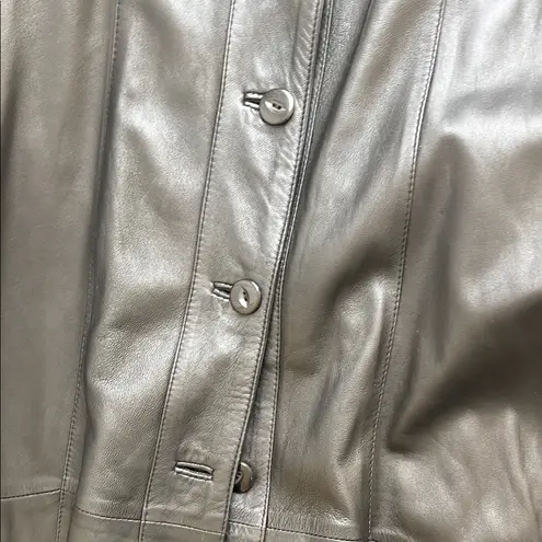 Ribak 100% Genuine Leather Black Longline Coat Jacket Women’s M (Fits XL/XXL) Size M