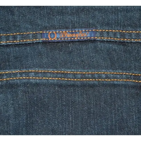 Wrangler Q-Baby Womens Western Blue Jeans Size 17 18 X 34 High Rise No Gap Waist