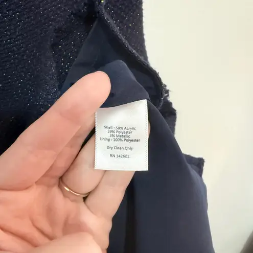 Sail To Sable Navy Tweed Fringe Dress