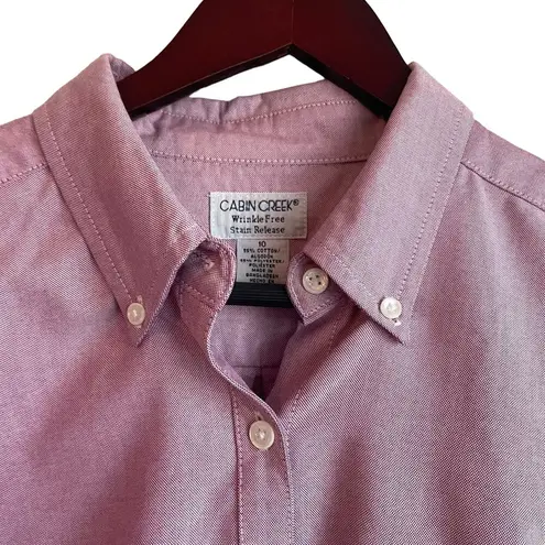 Cabin creek  Women Top Size 10 Purple Wrinkle Free Casual Workwear