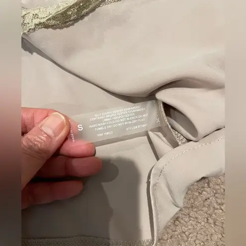 HEY BABE Trending Boho Vintage Cover Top w/Lace Trim, Vintage Cuff Tan