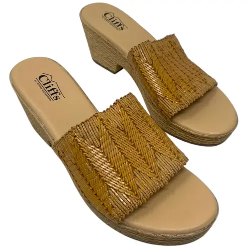 Cliffs White Mountain Women’s Size 10M Platform Sandal Boho Bohemian Retro