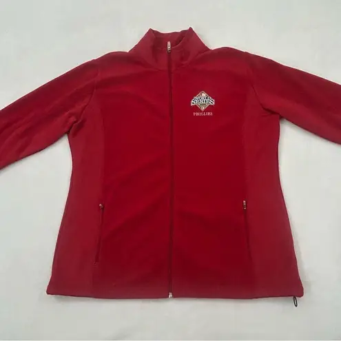 Philadelphia Phillies MLB World Series 2008 Red Full Zip Fleece Jacket Women XL