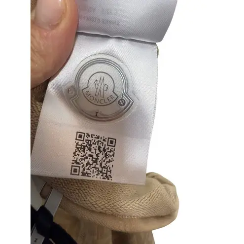 Moncler NWT Monogram Drawstring Shorts – Beige Logo Print Luxury Style, Size S - Image 10