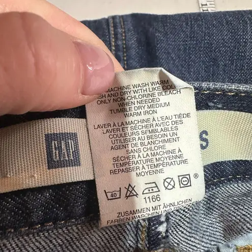 Gap  Y2K Denim Jean Skirt Size 2 Deconstructed Medium Wash Above Knee Seamed 2004