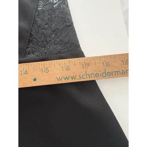 Oscar de la Renta Camisole Nightgown XL Black Embroidery Lace Dress Y2K Babydoll