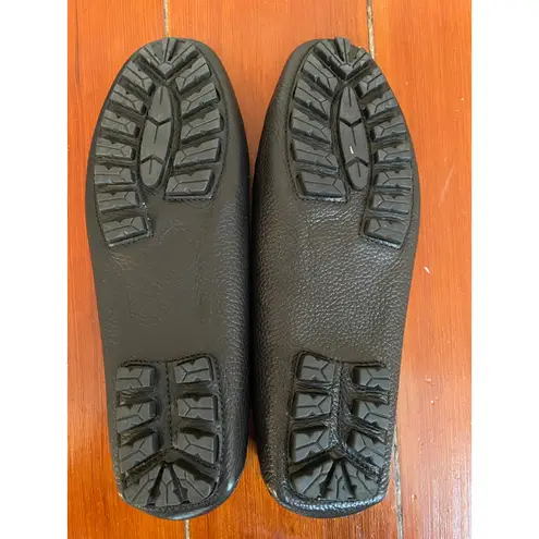 Lauren Ralph Lauren W 7.5 Black Leather Driving Loafers Moccasins Slip