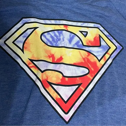DC Comics Superman Blue Long Sleeve Shirt Size 15/17 Juniors