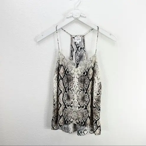 Cami NYC The Racer Charmeuse Snake Tank Top Silk XS