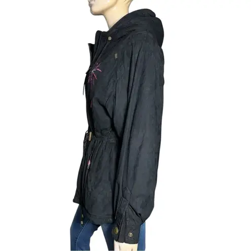 Skea Paris Vail Vintage Size 6 Black Sunburst Beaded Tassel Sueded Winter Jacket