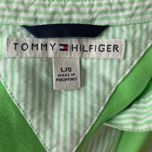 Tommy Hilfiger  lime green short sleeve piqué knit polo shirt Large