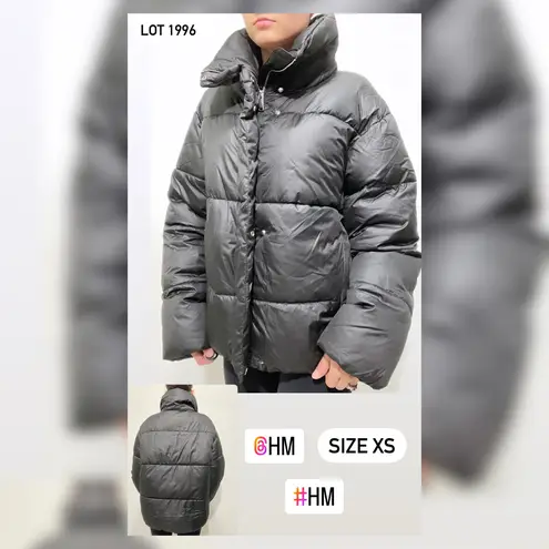 H&M Black Fall Winter Puffer Jacket Size XS