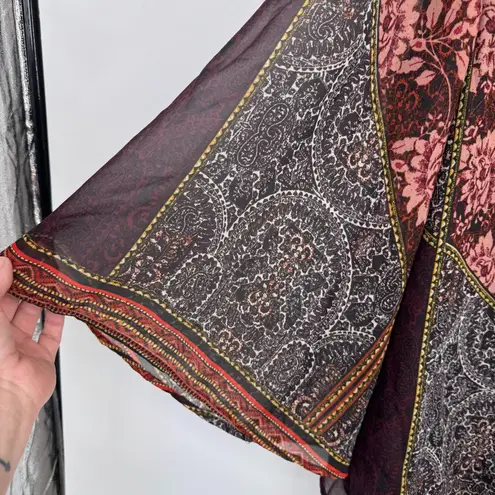 Vintage Y2K C est 1946 Boho Flowy Top Womens 2X Purple Pink Boho Romantic Fairy