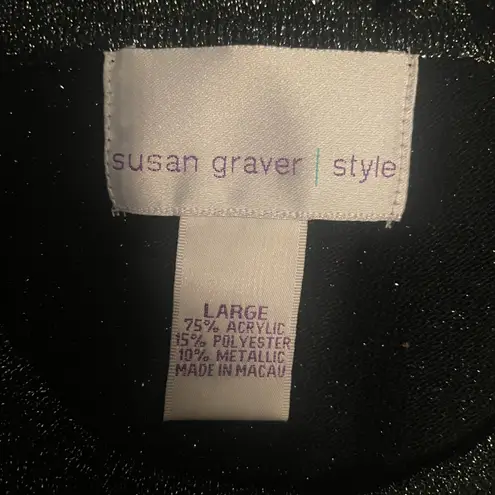 Susan Graver 2 Piece Metallic Cardigan Duster Sweater