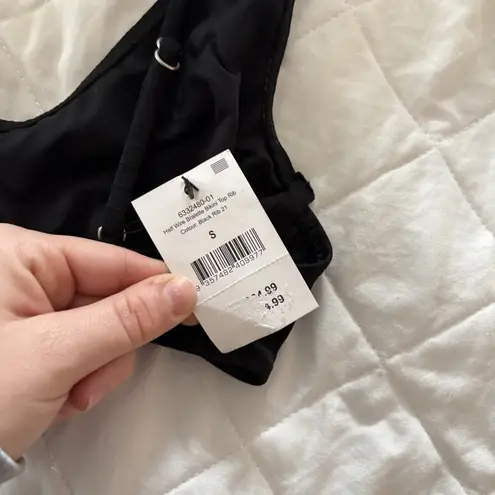 NWT Cotton on Body Womens Size Small Black Bathing Suit Bikini Top Beach Pool