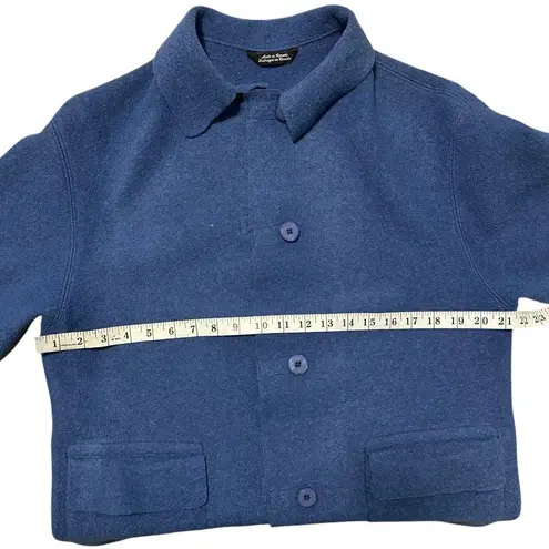 Hilary Radley Wool Coat Women’s Size 4 Blue Pure New Wool Woolmark Button Front