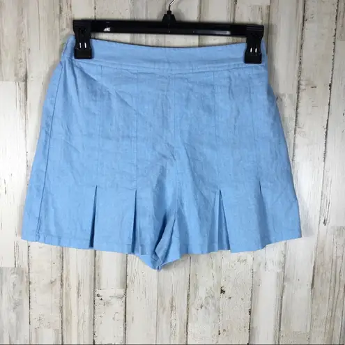 Abound  Pleated Linen Blend High Waisted Shorts XS