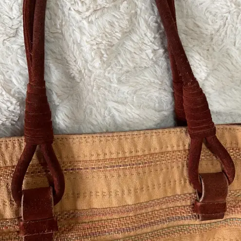 Bottega Veneta Brown Suede & Camel Color Tote Bag