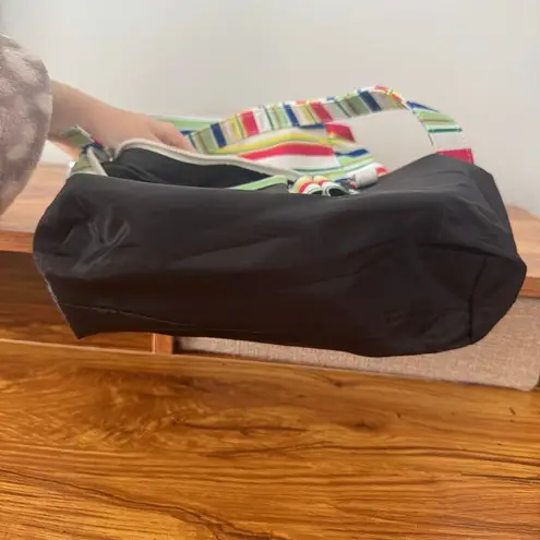 Festival Purse Colorful Colorful Stripe 90s Pockets Concert Travel Shoulder Bag White