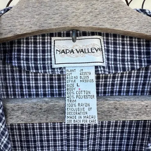 Vintage 90s Napa Valley Giraffe Art To Wear Applique Vest LARGE Blue