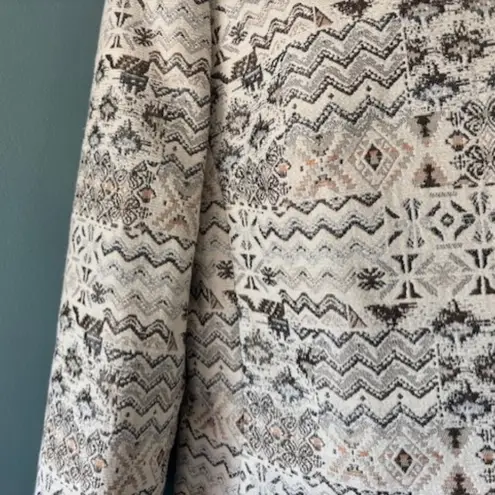 Tahari Arthur S. Levine 10 Ivory Silver Floral Open Jacket Metallic Tailored