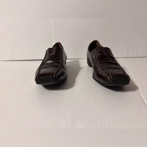 Paul Green Muchen brown leather slip on loafer shoe women size 5.5 US / 3 UK