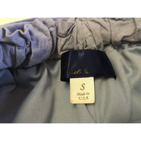 Denim Jean Skirt Tie Bow Mini Short Wrap Lined Small USA Short Juniors Festival Blue