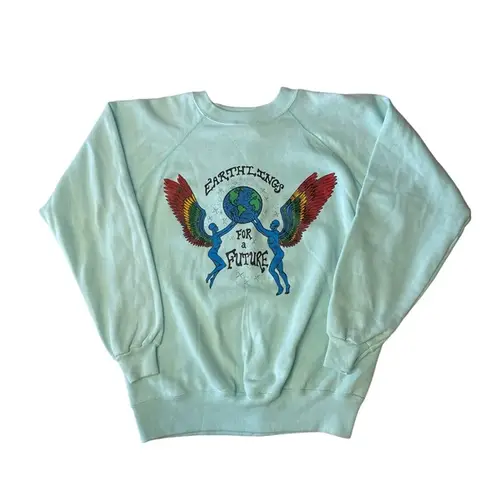 Rocky Mountain  Colorado Earthlings for the Future Blue Crewneck Sweatshirt