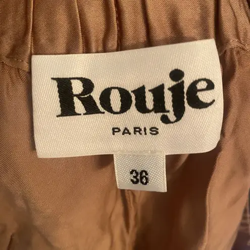 Rouje Paris SOA Shorts Women's 36 US 4 Blush Pink Satin Pull On Lace Side