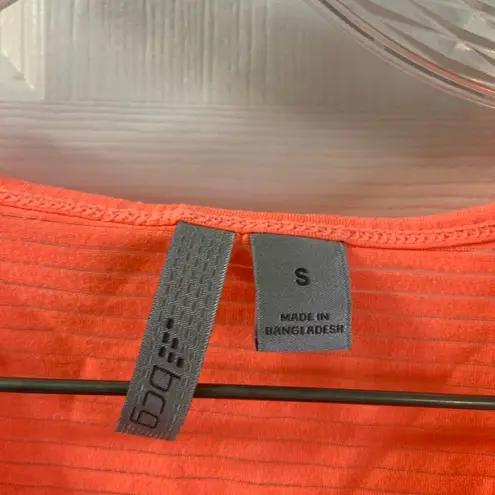 Bcg Orange V Neck Side Slit Short Sleeve T-Shirt S