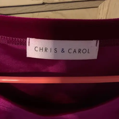 Chris & Carol  Fuchsia Velvety Shirt