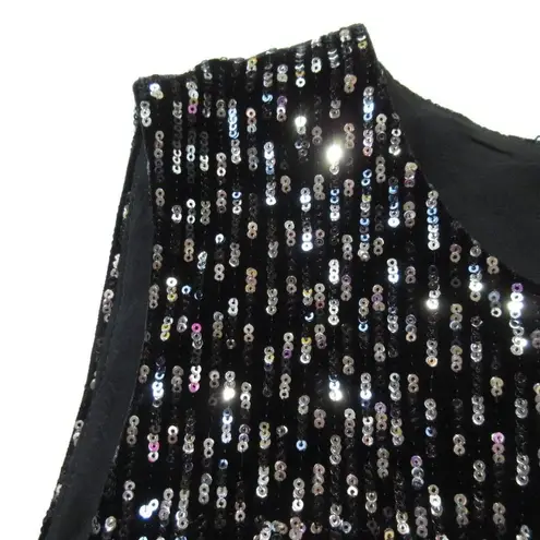 Sézane NWT Sezane Vani Jumpsuit in Noir Black Sequin Back Cutout One-Piece 44 / US 12