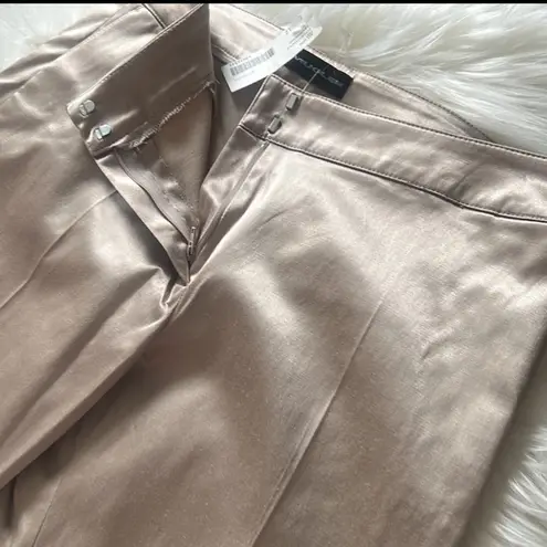 Thierry Mugler satin wide leg pants 90’s vintage Gold Size 10
