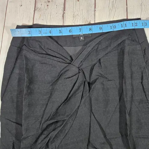 Area Stars Neela Draped Midi Skirt in Black S NWT