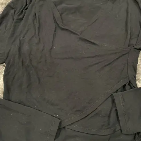 Talula Aritzia Faux Wrap Long Sleeve Top XS