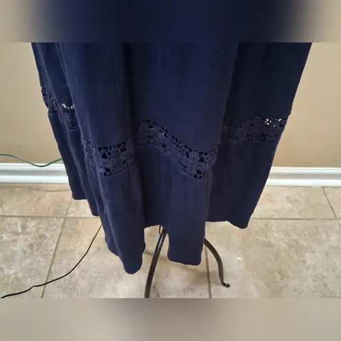 Fashion On Earth SIZE S Chic Navy Lace Maxi Dress