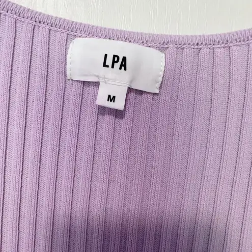 LPA Salvatore Dress in Lilac Ribbed Knit Midi size Medium