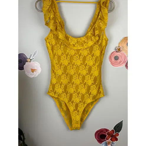 Bleuh Ciel Canary Lace Bodysuit - Size - Medium