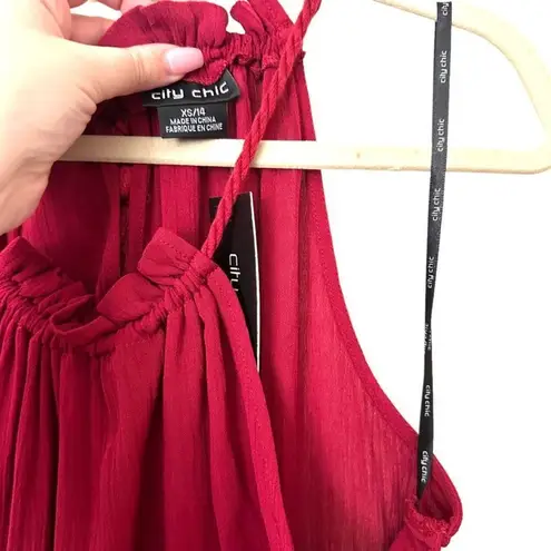 City Chic Tier Fringe Maxi Dress with Tassels NWT Sz 14