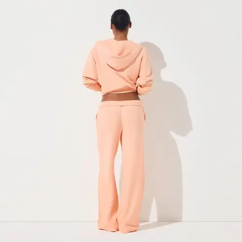 SKIMS French Terry Zip Up Hoodie in Cantaloupe, Size Small