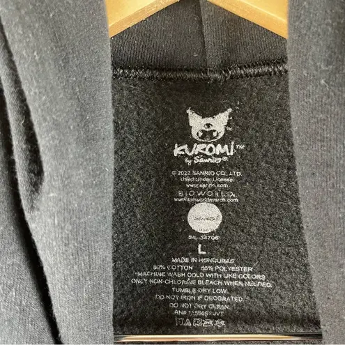 Sanrio MY MELODY & KUROMI- Kawaii - Adult Large Unisex Black Pullover Hoodie