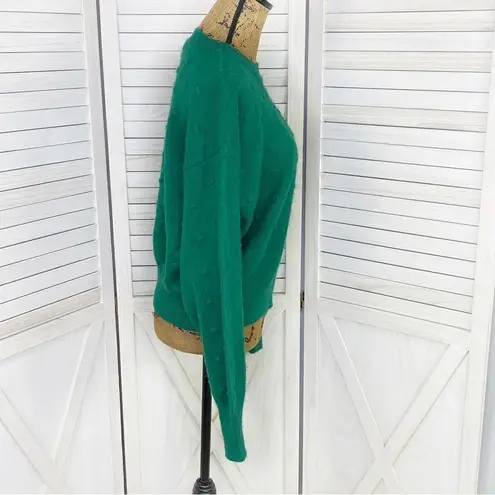 Vylette Bauble Stich Crew Neck Crop Sweater Green Juniors Large Pullover Size undefined