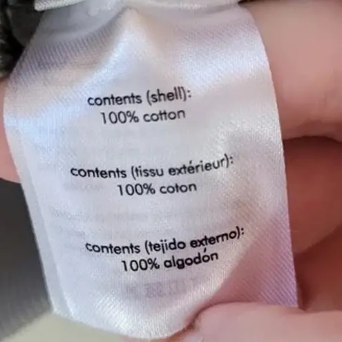 We Wore What NWT Cropped Half Zip Fleece Cotton Hoodie Long Sleeve S Stone #4216