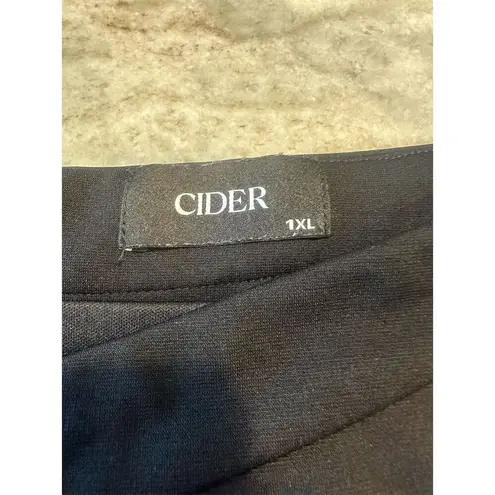 Cider Women's Black Wrap Skort 1XL Casual Front Slit
