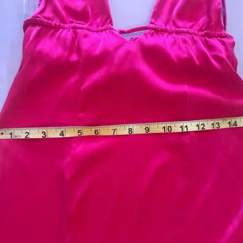 Elegant Pink Satin Slip Dress zeliha Xara mini dress size S