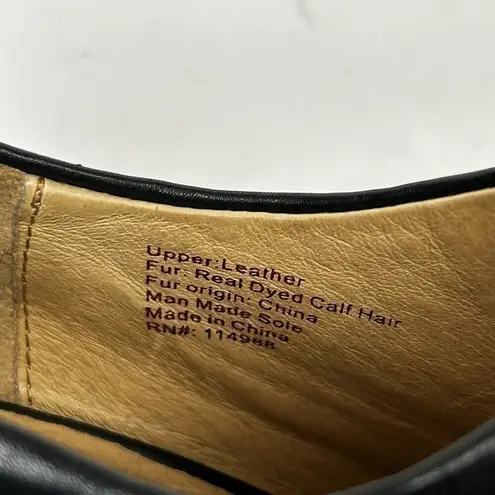 L.A.M.B. size 8 Tracie Calf Hair Pointed Toe Ankle Boots Booties stiletto heel