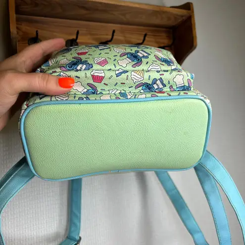 Lounge Fly Disney Stitch Chef Cupcake Mini Backpack Green Blue
