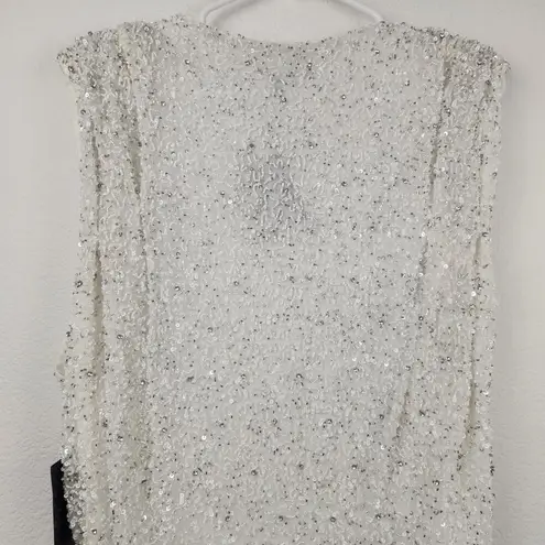 Retrofête Retrofete Carnegie Sequin Dress in Crystal White Size XL NWT Beaded